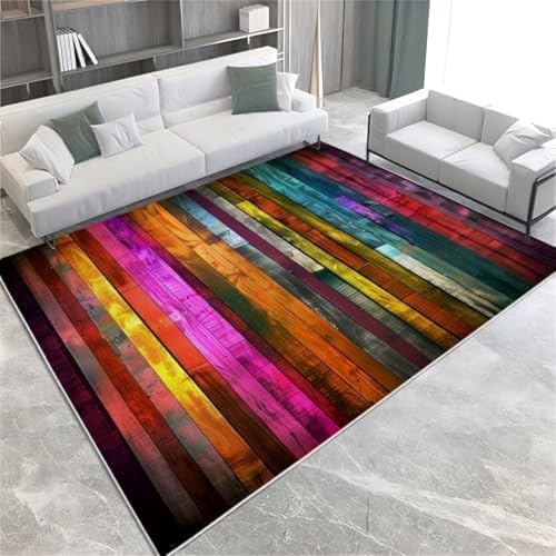 Graffiti Waschbarer Bereich Teppiche Farbige Holzbretter Teppich Für Wohnzimmer Weiche Kunstkurzhaufen Teppichmatte Langlebig Genug Faltbar Für Schlafzimmer Esszimmer, Graffiti Waschbarer Bereich Teppiche Farbige Holzbretter Teppich Für Wohnzimmer Weiche Kunstkurzhaufen Teppichmatte Langlebig Genug Faltbar Für Schlafzimmer Esszimmer, von FASTLATE