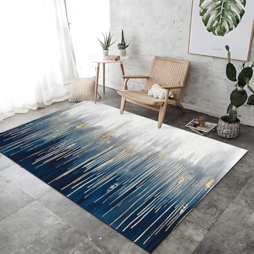 Home Abstract Gradient Gold Folie Design Fläche Teppich Teppich Für Schlafzimmer Blaues Kurzhaufen Waschmaschine Für Schlafzimmer Weiche Nichtschuppen Home Dekoration, Home Abstract Gradient Gold Folie Design Fläche Teppich Teppich Für Schlafzimmer Blaues Kurzhaufen Waschmaschine Für Schlafzimmer Weiche Nichtschuppen Home Dekoration, von FASTLATE