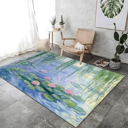 Wasser Lilie Print Teppich Dekoration Grüne Nicht-Schlupf-Fläche Teppich Boden Teppiche Waschbare Nicht Rutschernde Atmungsaktiv Für Schlafzimmer Wasser Lilie Print Teppich Dekoration Grüne Nicht-Schlupf-Fläche Teppich Boden Teppiche Waschbare Nicht Rutschernde Atmungsaktiv Für Schlafzimmer von FASTLATE