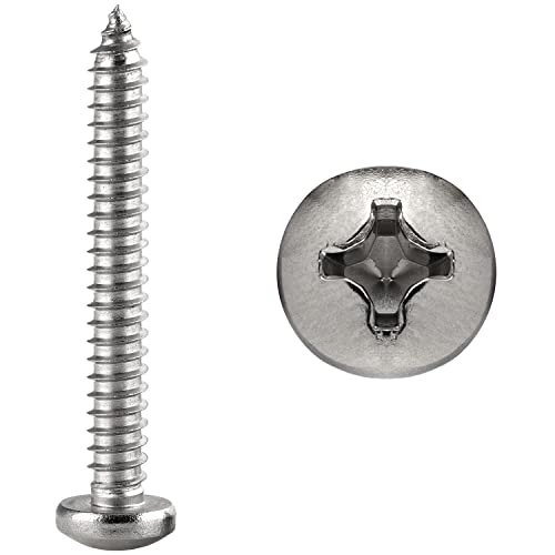 FASTON® Blechschrauben Linsenkopf mit Kreuzschlitz"H" 3,5x13 mm Edelstahl A2 V2A (10 Stück) DIN 7981 / ISO 7049 mit Spitze Selbstschneidend Phillips Form C von FASTON