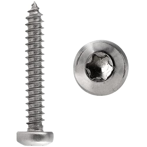 FASTON® Blechschrauben mit Linsenkopf und Innensechsrund TX 5,5x70 mm ISO 14585 Edelstahl A2 V2A (30 Stück) Torx Form C mit Spitze Selbstschneidend DIN 7981 von FASTON