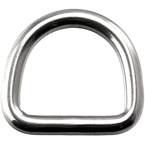 FASTON® D-Ring 4x25 mm Edelstahlring aus Edelstahl A4 V4A (5 Stück) Halbringe Ring Metalringe Stahlring von FASTON