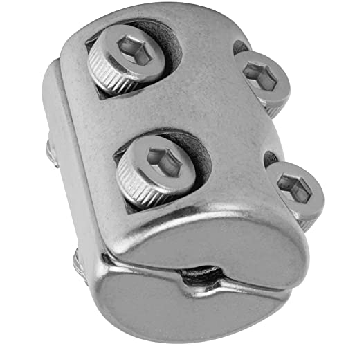 FASTON® Drahtseil Klemmring für Ø 6 mm aus Edelstahl A4 V4A (2 Stück) Kreuzklemme Drahtseilklemme Drahtseil-Klemmring Drahtseil Klemme Drahtseilklemmen Schwere Ausführung von FASTON