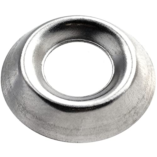 FASTON® Edelstahl Rosetten M5 gestanzt A2 V2A (100 Stück) Zierscheiben für Senkkopfschrauben Rosette Scheiben Senkschrauben Zierscheiben Unterlegscheiben von FASTON