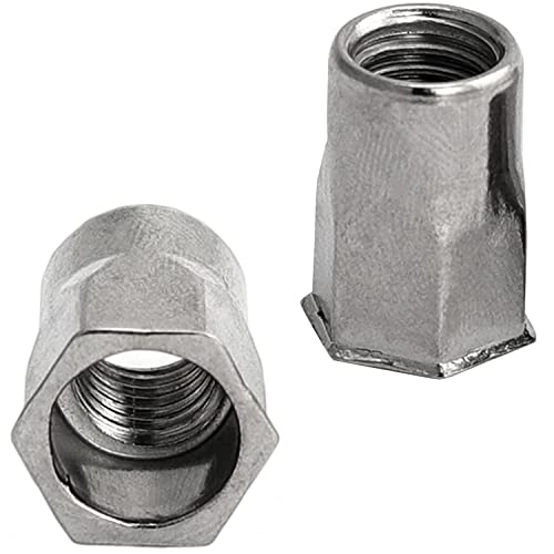 FASTON® Einnietmuttern kl. Senkkopf, Teilsechskantschaft offen 6x16 mm Edelstahl A2 V2A (10 Stück) Senkmutter Teilsechskant Sechskant Nietmuttern Blindnietmutter von FASTON