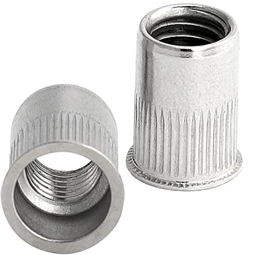 FASTON® Einnietmuttern kl. Senkkopf Rundschaft offen gerändelt M5x11 mm Edelstahl A2 V2A (50 Stück) Senkmuttern Nietmuttern Muttern Senkkopfmuttern Blindnietmuttern von FASTON