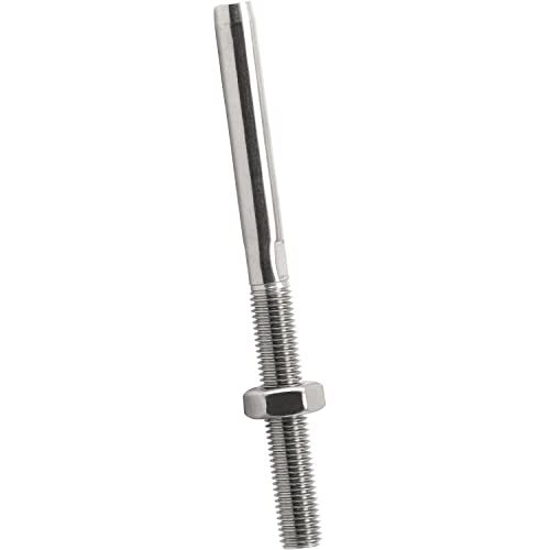 FASTON® Gewindeterminals Ø 3mm/M6 Außengewinde rechts Edelstahl A4 V4A (5 Stück) Walzterminal Gewinde-Walzterminal Gewindewalzterminal Seilterminals Drahtseil von FASTON
