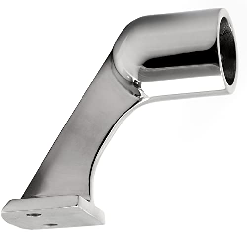 FASTON® Handlaufendstück 60° Feinguss poliert 22 mm (2 Stück) Edelstahl A4 V4A Handläufe Edelstahlrohr Geländer Halterung Bootshandlauf Endstücke Reling von FASTON