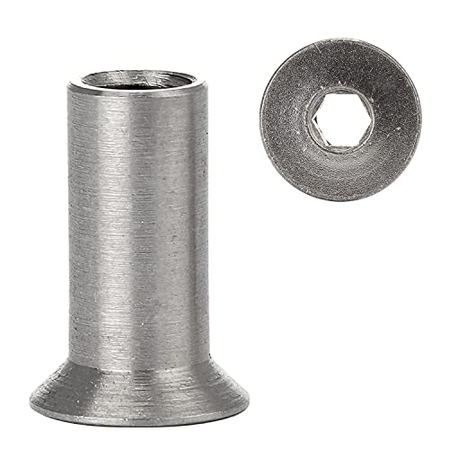 FASTON® Hülsenmuttern mit Senkkopf und Innensechskant M3 Edelstahl A1 VA (5 Stück) Hülsenmutter ISK Mutter Distanzhülsen Rostfrei Hülsen von FASTON