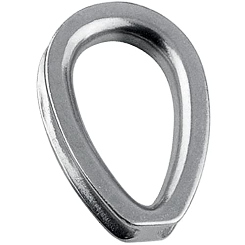 FASTON® Kausche, schwere Ausführung 3 mm Edelstahl A4 V4A (2 Stück) Windenseil Stahlseil Draht Stahl Drahtseilkauschen Geschlossene Form von FASTON