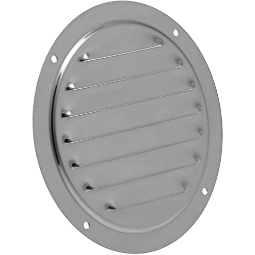 FASTON® Kiemenblech TYP E 125 mm Edelstahl A2 V2A (2 Stück) Lüftungsgitter Rundlüfter Lüftungsblech Kiemenlüfter Ventilation Blech Metall lüftungsgitter von FASTON