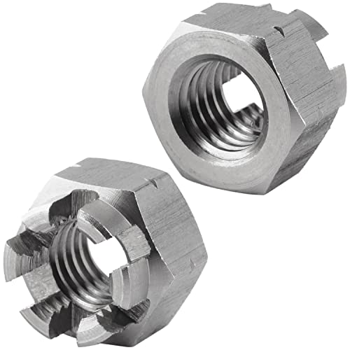 FASTON® Kronenmutter M12 DIN 935 rostfreier Edelstahl A2 V2A (2 Stück) Sicherungsmuttern Kronenmuttern Sechskantmutter Stoppmuttern Sechskant-Muttern Sicherungsmutter Muttern Rostfrei von FASTON