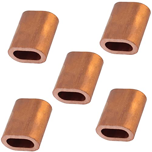 FASTON® Pressklemmen 2 mm aus Kupfer (10 Stück) Seilklemme Presshülsen Stahlseil Drahtseilklemme Kupferklemmen von FASTON