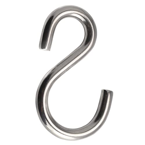 FASTON® S-Haken Asymmetrisch 8 mm Edelstahl A4 V4A (2 Stück) Kleiderhaken Küchenhaken Kleiderbügel S-förmiger Haken von FASTON