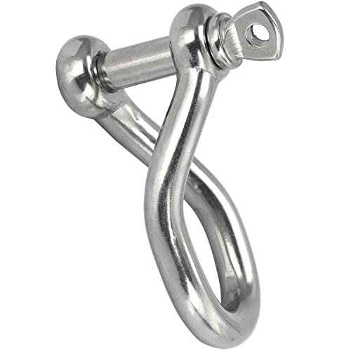 FASTON® Schäkel gedreht D=4 gedrehte Form Edelstahl A4 V4A (5 Stück) Drehschäkel Rundschäkel Verbinder D-Schäkel Rostfrei Rund-Schäkel Schaekel mit Augbolzen von FASTON