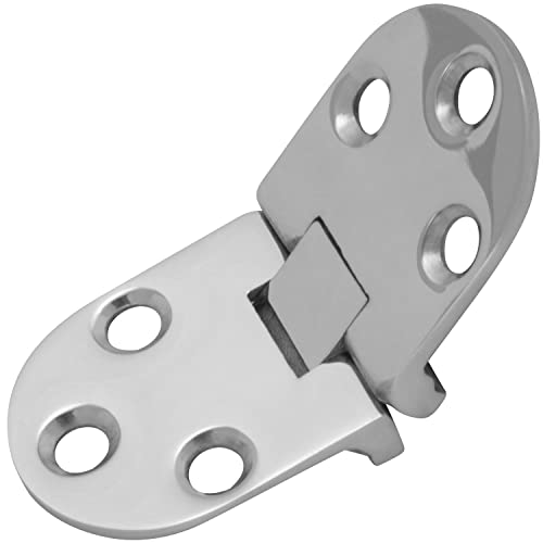 FASTON® Scharniere 66x30mm aus Edelstahl A4 V4A (1 Stück) 180 Grad Tisch Türband Türscharnier Tür-Scharnier Innenscharnier Möbelscharnier Klapptisch Schränke Rund Marine von FASTON