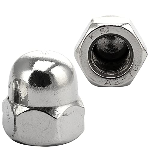 FASTON® Sechskant Hutmuttern M12 hohe Form (2 Stück) aus Edelstahl A2 V2A DIN 1587 Ziermuttern Sechskantmutter Sechskant-Hutmuttern Sechskantmuttern Kappenmuttern Hutmutter Edelstahlmuttern von FASTON