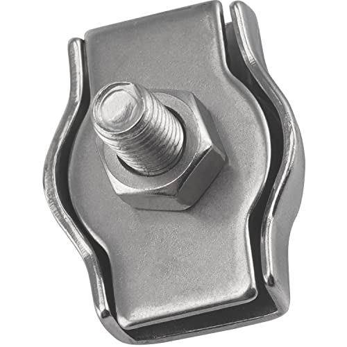 FASTON® Simplex Drahtseilklemme 4 mm Edelstahl A4 V4A (5 Stück) Seilklemmen Drahtseil Klemme Kabelklemme Anzug für Seil von FASTON