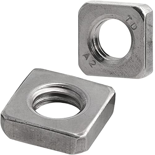 FASTON® Vierkantmuttern niedrige Form M8 Edelstahl A2 V2A (1 Stück) DIN 562 Einlegemutter Mutter Einlegemutter Quadratmuttern Vierkant-Mutter Vierkant von FASTON