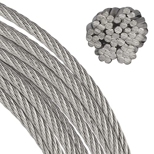 FASTON Drahtseil 2,0 mm 7x7 mittelweich Edelstahl A4 V4A (250 Meter) Drahtseile Edelstahldrahtseile Forstseil von FASTON