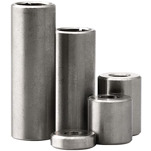 FASTON Edelstahl Distanzhülsen M8 Ø innen 9 mm (4 Stück) Edelstahlhülse Hülsen aus Edelstahl A2 Abstandshülsen Distanzbuchsen Distanzrohr Ø Außen 12 mm Länge 45 mm von FASTON