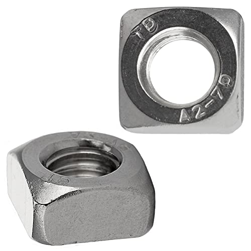 FASTON Vierkantmuttern M5 Edelstahl A2 V2A (10 Stück) Einlegemutter DIN 557 Gleitmutter Quadratmuttern Vierkant-Mutter Mutter Vierkant Muttern Einlegemuttern von FASTON