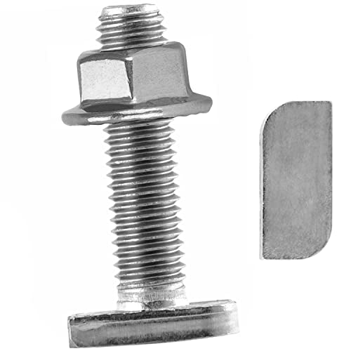 20 Stück Hammerkopfschrauben M8x16 mit Flanschmuttern M8 Edelstahl Sperrzahnmuttern Photovoltaik Schrauben Solar FASTON® von FASTON