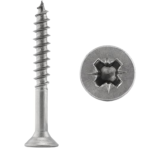 Spanplattenschrauben 4x50 Holzschrauben Pozi Schrauben Holz (50 Stück) Universalschrauben Selbstschneidende Schrauben Edelstahl FASTON® von FASTON