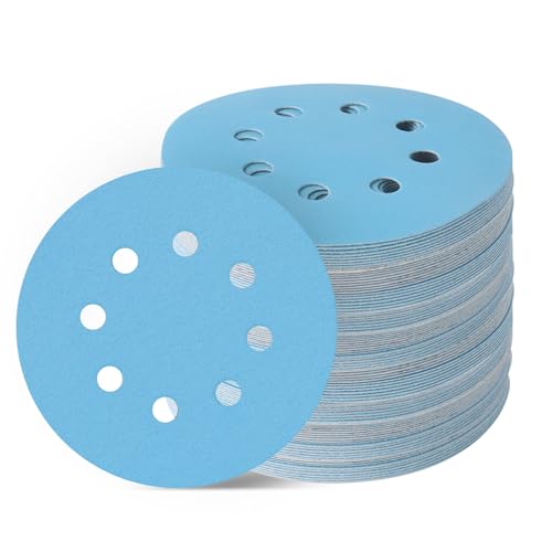 8 Loch Blaue Schleifpapier 125mm Klett 240 Körnung Schleifscheiben 50 Stück Keramik Schleifscheibe Staubfreies und Langlebiges Exzenterschleifpapier für Holz Metall und Farbe 8 Loch Blaue Schleifpapier 125mm Klett 240 Körnung Schleifscheiben 50 Stück Keramik Schleifscheibe Staubfreies und Langlebiges Exzenterschleifpapier für Holz Metall und Farbe von FASTPLUS