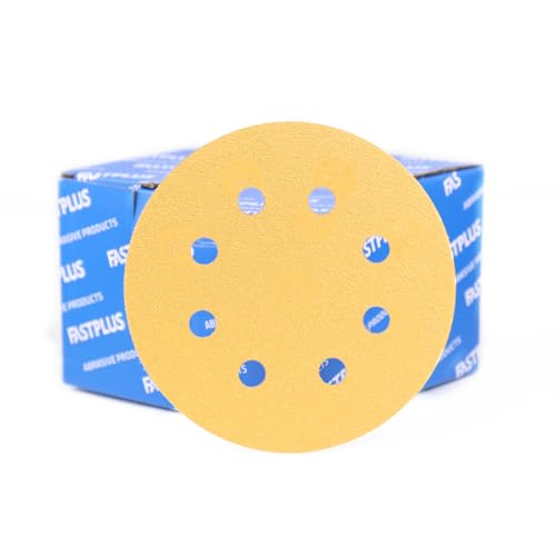 Schleifscheiben, 125 mm, Körnung 100, Klettverschluss, 12,7 cm, 70 Stück, professionelle Schwingschleifer-Pads für Holz, Metall, Stahl, Schleifen/Polieren Schleifscheiben, 125 mm, Körnung 100, Klettverschluss, 12,7 cm, 70 Stück, professionelle Schwingschleifer-Pads für Holz, Metall, Stahl, Schleifen/Polieren von FASTPLUS