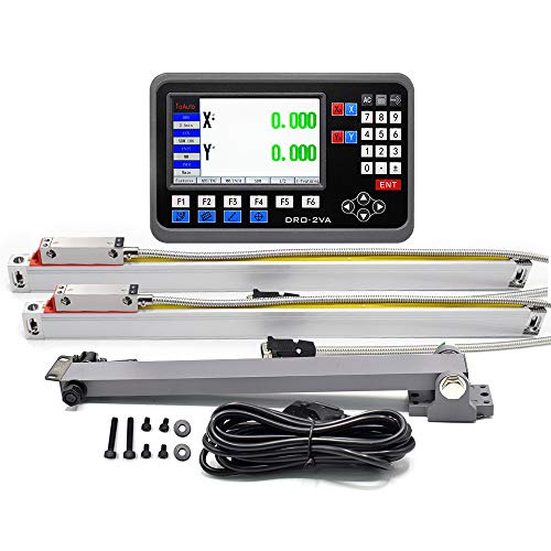 2 Achse LCD Digitalanzeige Kit ToAuto Digitalanzeige mit 2 Axis Linear Maßstab für CNC-Fräsen Elektronische Linearwaage Fräsmaschinen Positionsanzeige (Effektiver Hub: 400mm+950mm) von FASTTOBUY