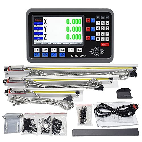 3 Achsen Digitalanzeige-kit mit Linear Maßstab Glasmaßstab 200mm+350mm+450mm Linearmaßstab, DRO 3 Axis Digital Readout Linear Scale 8" 14" 18" Kit, zum Fräsen Bohrmaschine, DHL Ship, 3-5Days Delivery von FASTTOBUY
