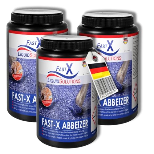 FAST X Abbeizer – 3x1L – Hochwirksamer Entferner für Lacke und Farben von FASTX LIQUIDSOLUTIONS