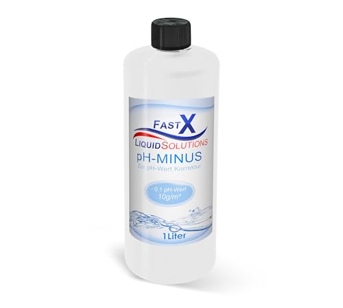 pH-Minus Regulator flüssig, 1 Liter Flasche – Effiziente pH-Wert Senkung für Pools & Spas von FASTX LIQUIDSOLUTIONS