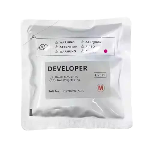 FASURDVA 1PCS DV311 DV 311 Entwicklerpulver kompatibel mit C220 C360 C280 C 220 360 280 CMYK 210 g pro Beutel -Toner -Austausch(M-210g) von FASURDVA