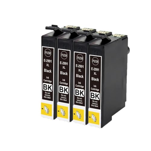 FASURDVA Kompatible Ersatzkartusche T2991 29XL Kompatibel mit XP255 XP257 XP332 XP335 XP342 XP235 XP245 XP247 XP255 XP257 XP332 XP335 XP342 -Drucker(4BK) von FASURDVA