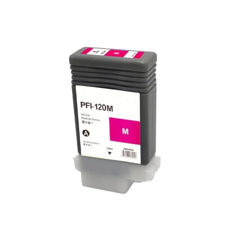 FASURDVA Kompatible Tintenpatrone PFI 120 PFI120 Kompatibel mit ImagePrograf IPF TM 200 TM 205 TM 300 TM 305 Drucker(Magenta) von FASURDVA