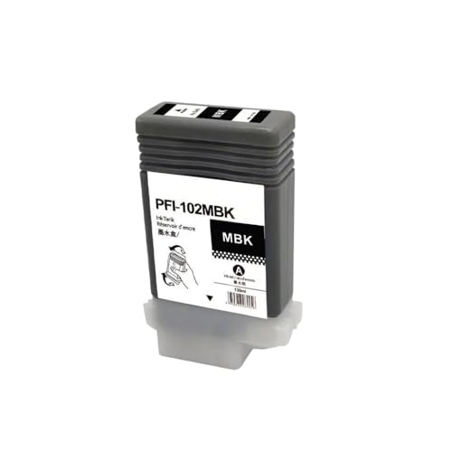 FASURDVA Kompatible Tintenstrahlpatrone PFI102 PFI 102 PFI-102 Kompatibel mit IPF500 IPF510 IPF610 IPF700 IPF710-Drucker(1pcs MBK) von FASURDVA
