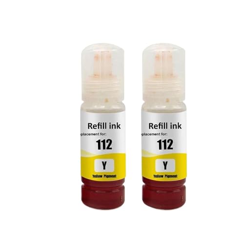 FASURDVA Refillinte Kompatibel mit Epeon 112 T112 kompatibel mit L6550 L6570 L6580 L11160 L15150 L15160 M15140 Drucker(2 Bottle Y Ink) von FASURDVA