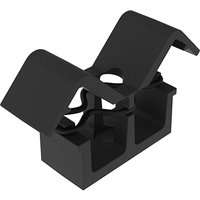 Fath - Clip Kabelbinder mit 2 Kammern passend zu Item System Aluprofil Nut 8 Kunststoff pa schwarz - 10 Stück von FATH