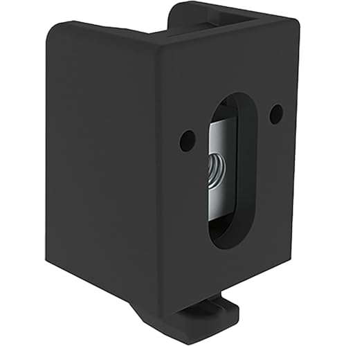 Fath Flächenhaltebock Uni 18 Item Sytem zur einfachen Befestigung von Flächenelementen an Aluprofilen mit Nut 8, schwarz - 10 Stück von FATH