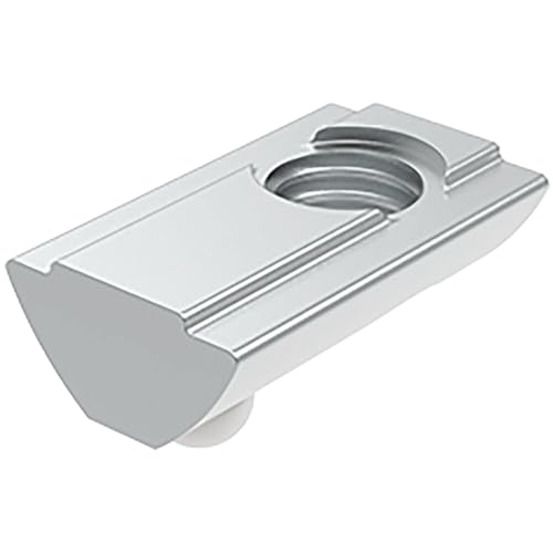 Fath Nutensteine M8 lang einschwenkbar passend zu Item Profil 40x40 Nut 8 - Nutenstein mit Federkugel und Führungssteg, Stahl verzinkt - 10 Stück von FATH