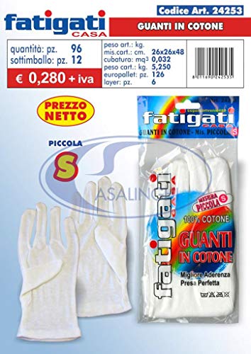FATIGATI SRL L. BRICO Handschuhe aus Baumwolle, Maße: S 24253, Siehe Foto, Come FATIGATI SRL L. BRICO Handschuhe aus Baumwolle, Maße: S 24253, Siehe Foto, Come von FATIGATI SRL
