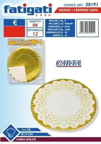 FATIGATI SRL L.Desserts, Tablett, rund, 1 Stück, 37 cm, wie abgebildet von FATIGATI SRL
