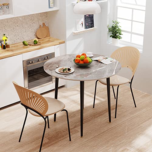FATIVO Esstisch runder Esszimmertisch Marmor 80cm, Rundtisch Kleiner Küchentisch 2 Personen Hochglanz Esstisch Skandinavisch Tische für Esszimmer Restaurant Metall Tischbeine Grau FATIVO Esstisch runder Esszimmertisch Marmor 80cm, Rundtisch Kleiner Küchentisch 2 Personen Hochglanz Esstisch Skandinavisch Tische für Esszimmer Restaurant Metall Tischbeine Grau von FATIVO