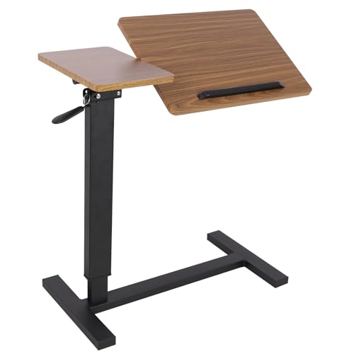 FATIVO Beistelltisch Höhenverstellbar Betttisch Klappbar: 73.5-97 cm Pflegetisch mit Rollen Laptoptisch mit Neigbarer Desktop - Krankentisch Sofatisch für Wohnzimmer Schlafzimmer 97x75.5x40.8 cm von FATIVO