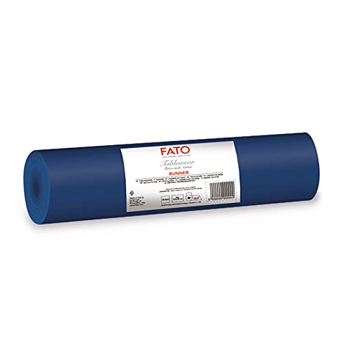 Fato - Tischläufer, Stoffeffekt, Größe 0,4x24 m, Zuschnitt alle 1,20 m, Packung mit 20 Läufern, Dry Paper, Airlaid, High Quality, Farbe Night Blue von FATO