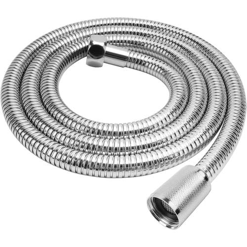 Duschschlauch 1.5 m, Standard G1/2" alle Kupferanschlüsse,Brauseschlauch mit Dichtungen für Handbrause, Duschsysteme(style-B), Chrom von FAUMY