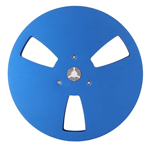 FAUOSWUK 1/4 7 Zoll Leerer Rollen Aluminiumlegierung Take -up -Rollenersatz für eine Rolle, um Klebeband Spieler mit 3 Wind Widerstehen Löcher Universal NAB Flansch (Blau) von FAUOSWUK