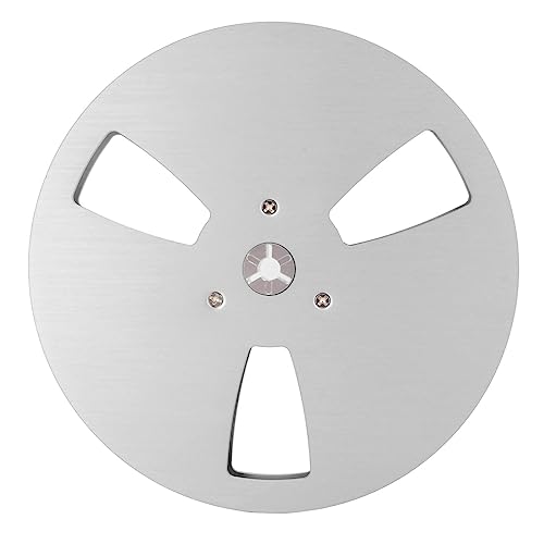 FAUOSWUK 1/4 7 Zoll Leerer Rollen Aluminiumlegierung Take -up -Rollenersatz für eine Rolle, um Klebeband Spieler mit 3 Wind Widerstehen Löcher Universal NAB Flansch (Silber) von FAUOSWUK